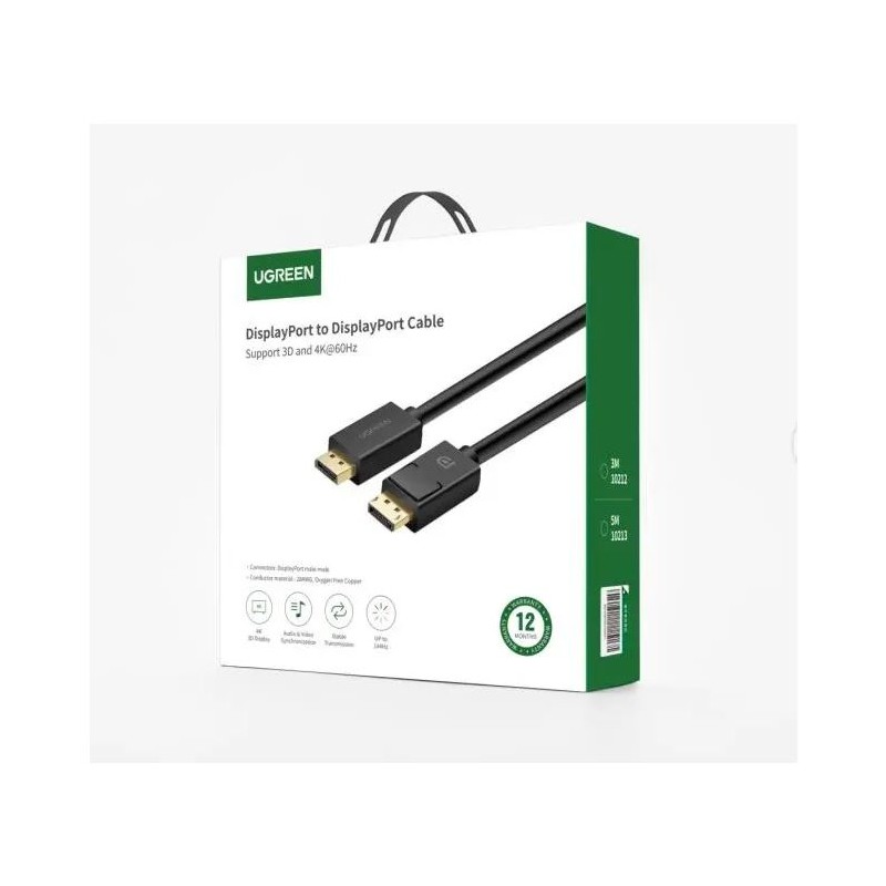 Ugreen 4K DisplayPort kabel 5M - box, 10213
