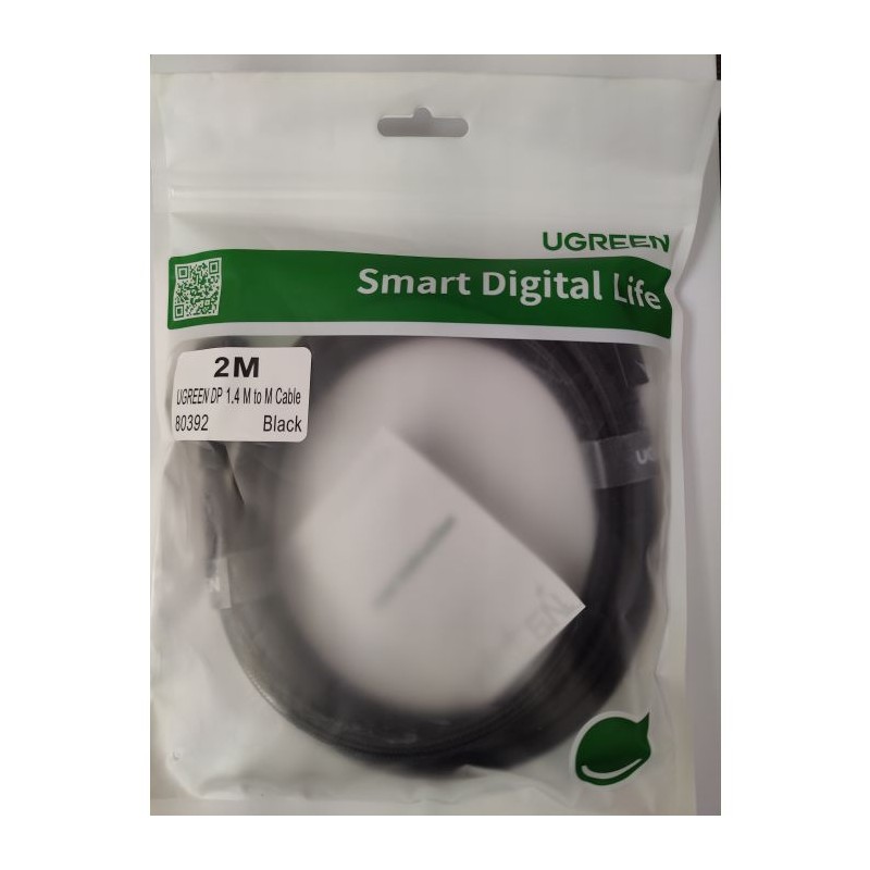 Ugreen DisplayPort 1.4 kabel 8K 2m - polybag, 80392
