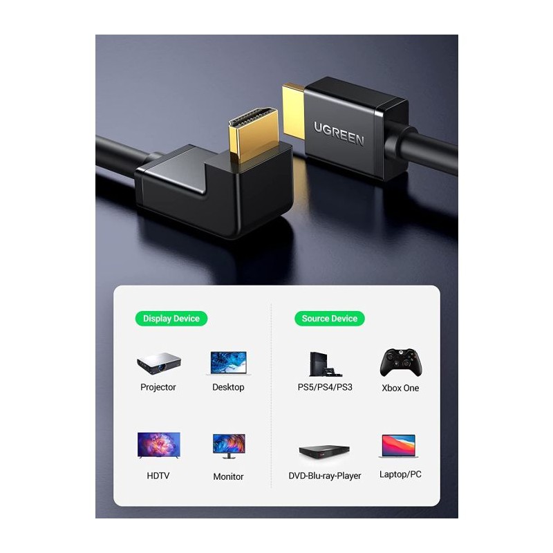 Ugreen kotni HDMI kabel 4K - 2M, 10173
