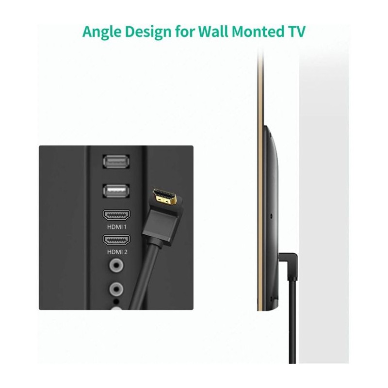 Ugreen kotni HDMI kabel 4K - 2M, 10173