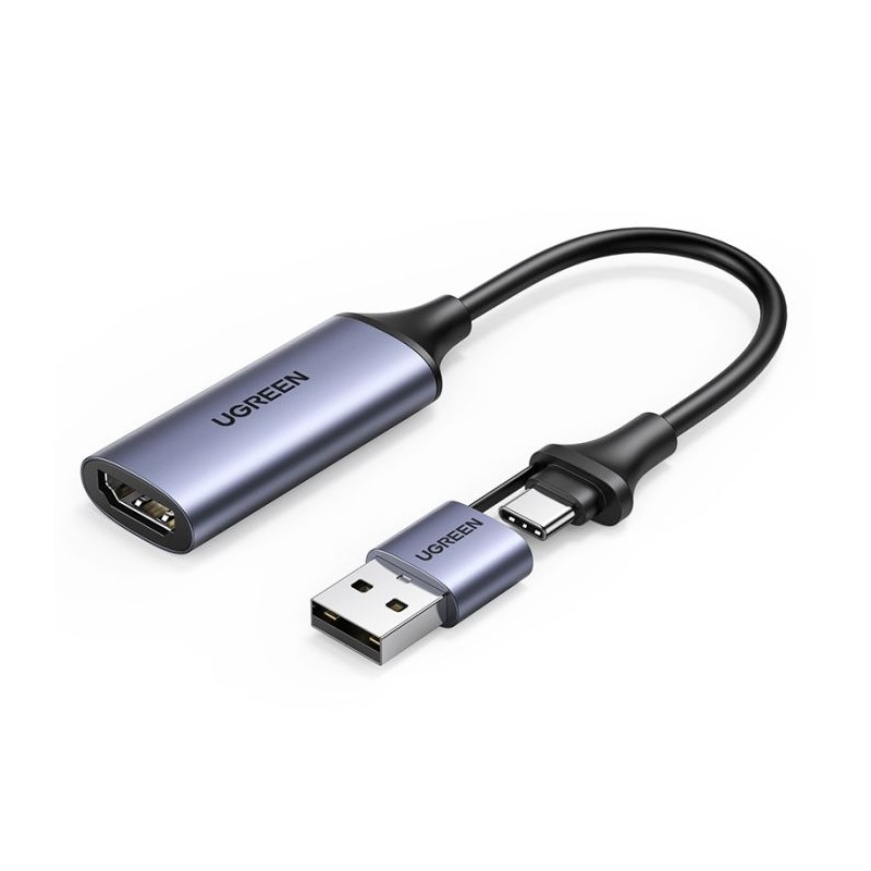 Ugreen USB 1080p adapter za zajem slike HDMI na USB-C/A - box, 40189