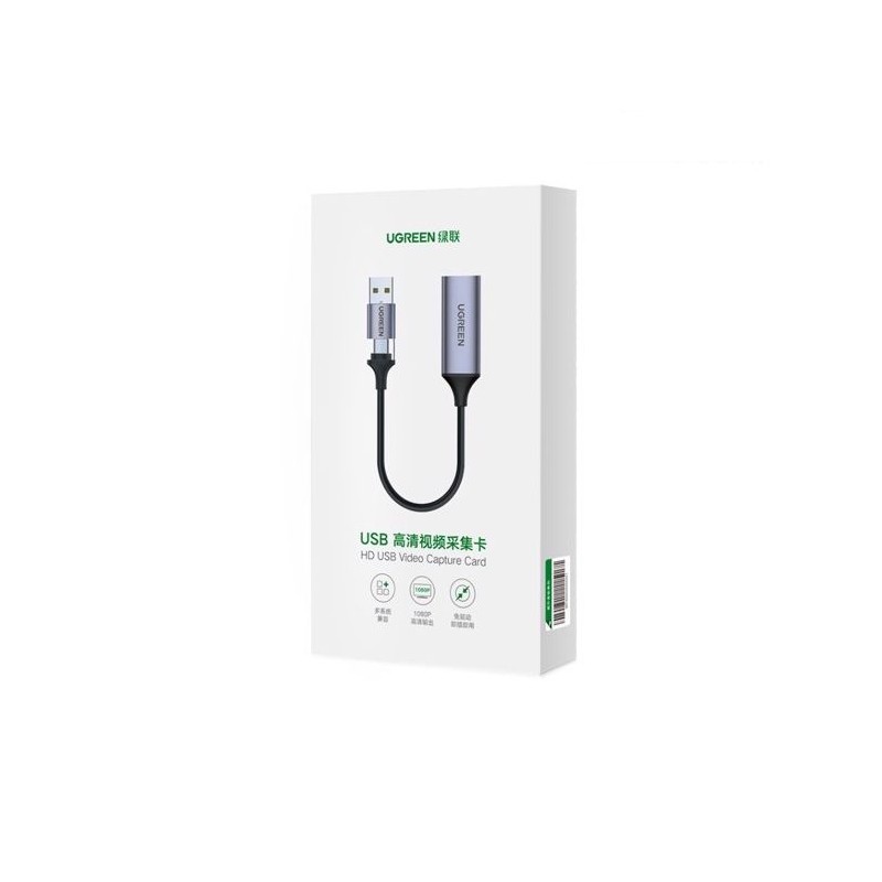 Ugreen USB 1080p adapter za zajem slike HDMI na USB-C/A - box, 40189