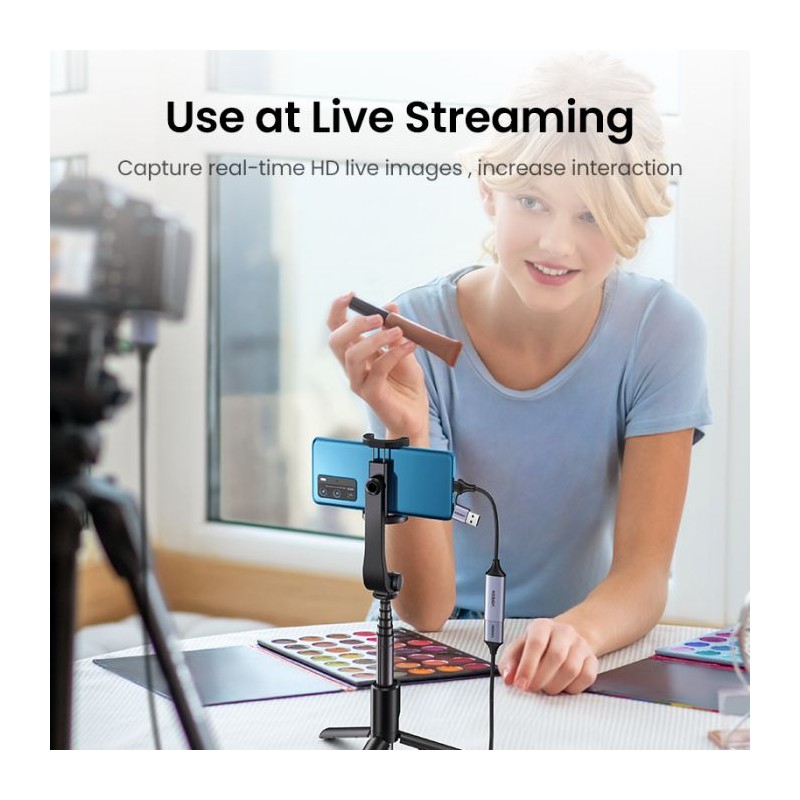 Ugreen USB 1080p adapter za zajem slike HDMI na USB-C/A - box, 40189