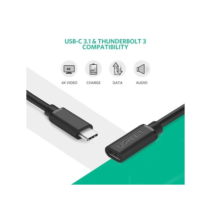Ugreen USB-C podaljšek, 1M - PolyBag, 10387