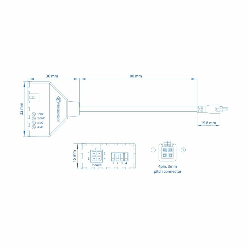 Adapter DC 4pin z IO vmesnikom Teltonika 9765032