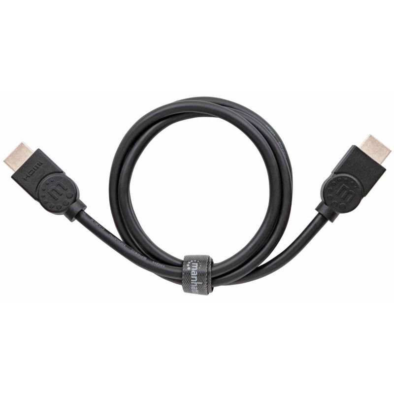 Kabel HDMI kabel z Ethernetom 1 m črn MANHATTAN