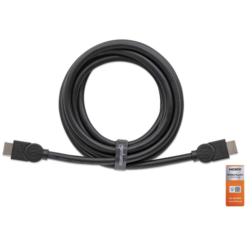 Kabel HDMI kabel z Ethernetom 1,8 m črn MANHATTAN
