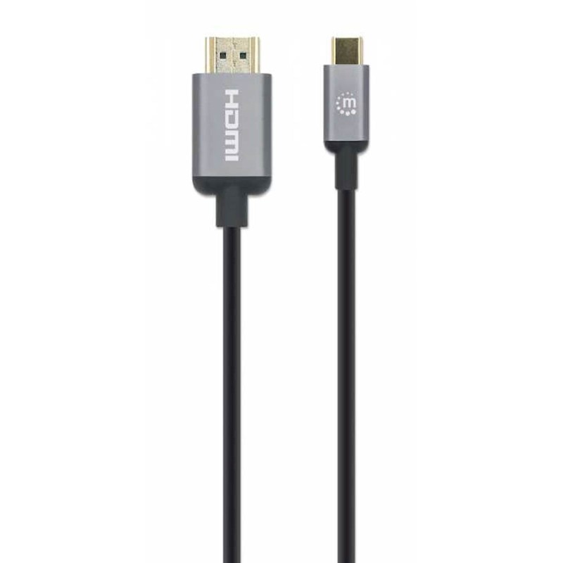 Kabel USB-C moški/HDMI moški MAHATTAN, (UHD) 4K@60Hz, 1 m, črna