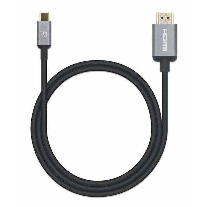 Kabel USB-C moški/HDMI moški MAHATTAN, (UHD) 4K@60Hz, 2 m, črna
