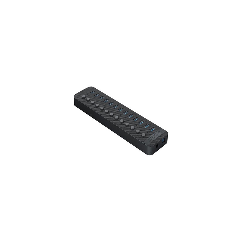 USB Hub ORICO CT2U3-13AB, 13-port, USB 3.0, s stikali, črn