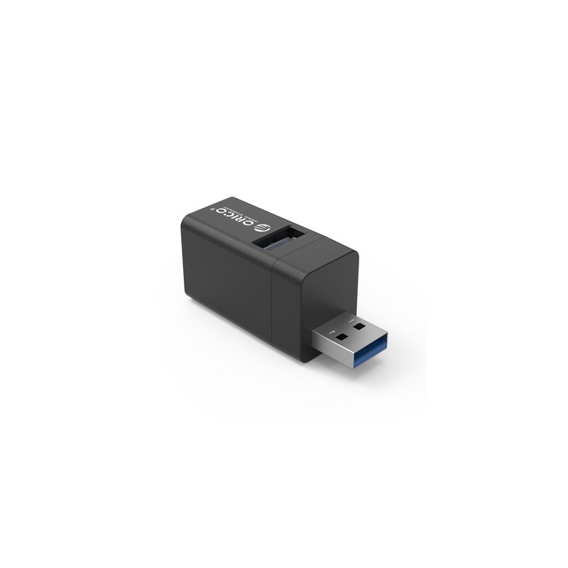 USB Hub ORICO MINI-U32L, 3-port (1x USB 3.0, 2x USB 2.0), črn