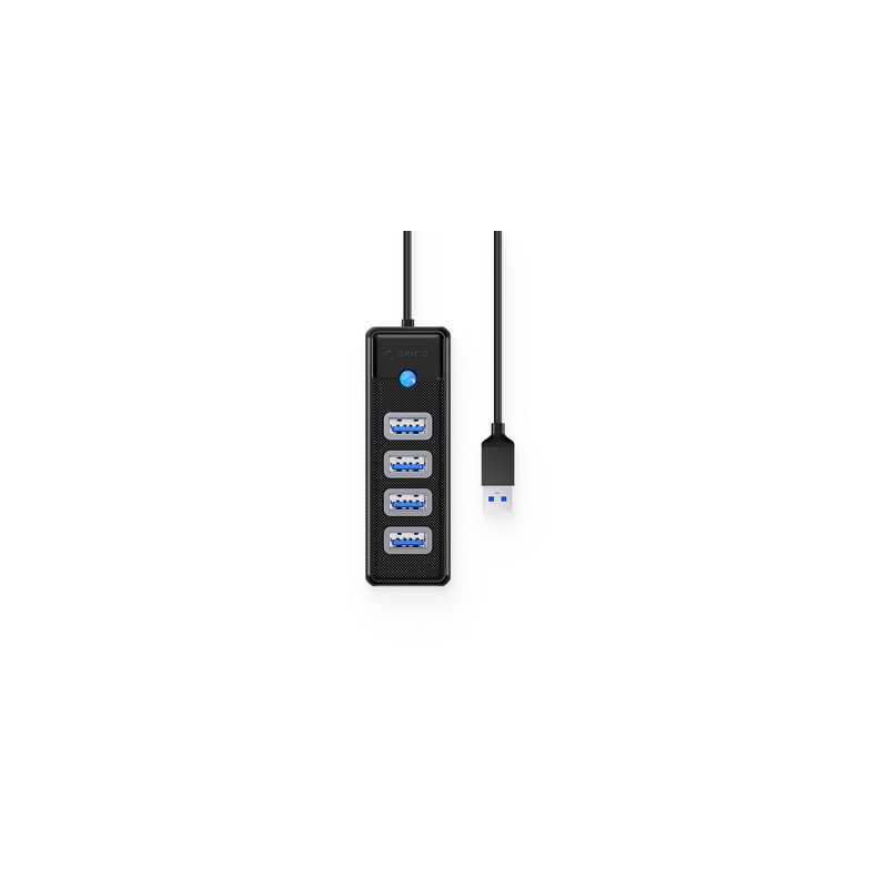 USB Hub ORICO PW4U-U3-015, 4-port, USB 3.0, črn