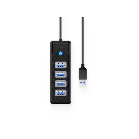 USB Hub ORICO PW4U-U3-015, 4-port, USB 3.0, črn