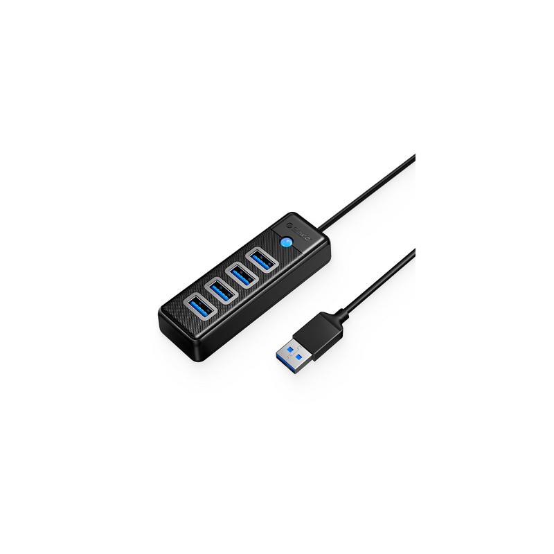 USB Hub ORICO PW4U-U3-015, 4-port, USB 3.0, črn