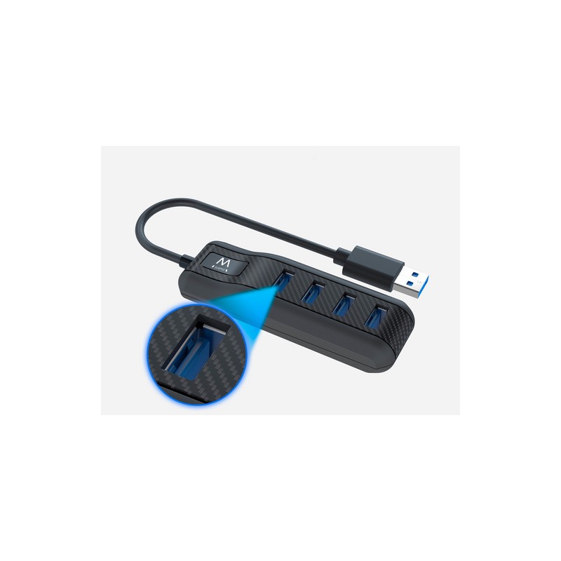 USB Hub Ewent EW1138, USB 3.1, črn