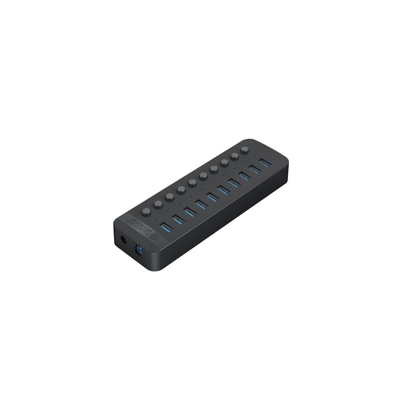 USB Hub ORICO CT2U3-10AB, 10-port, USB 3.0, s stikali, črn
