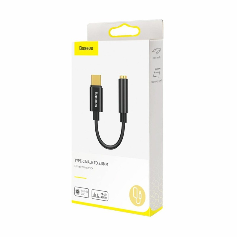 Baseus adapter AVDIO USB TipC-Jack 3,5Ž stereo 9cm črn CATL54-0G 9701060