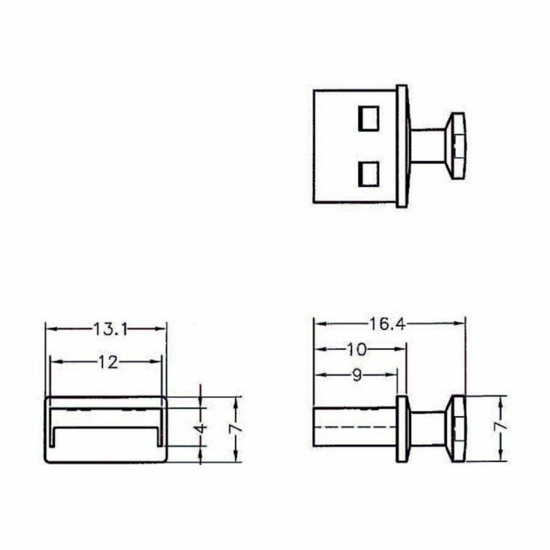 Delock protiprašna zaščita za USB TipA črna pak/10 64009 9060039