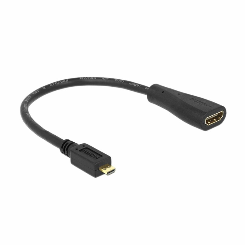 Adapter Delock HDMI-D mikro M na HDMI Ž