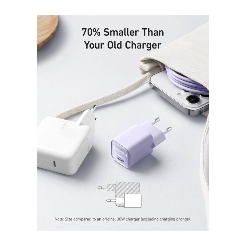 Anker Nano 3 (511) USB-C polnilec 30W, bel
