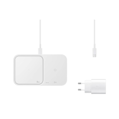 Brezžična polnilna postaja + adaper + kabel 15W, bela