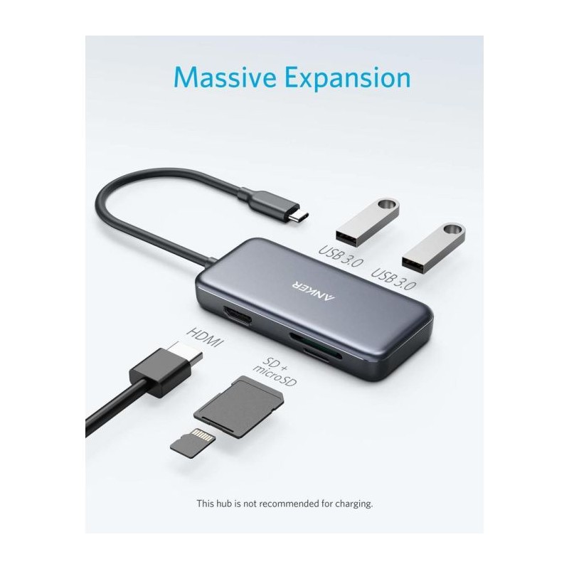 Anker USB-C Hub 5v1 4K, A8334HA1