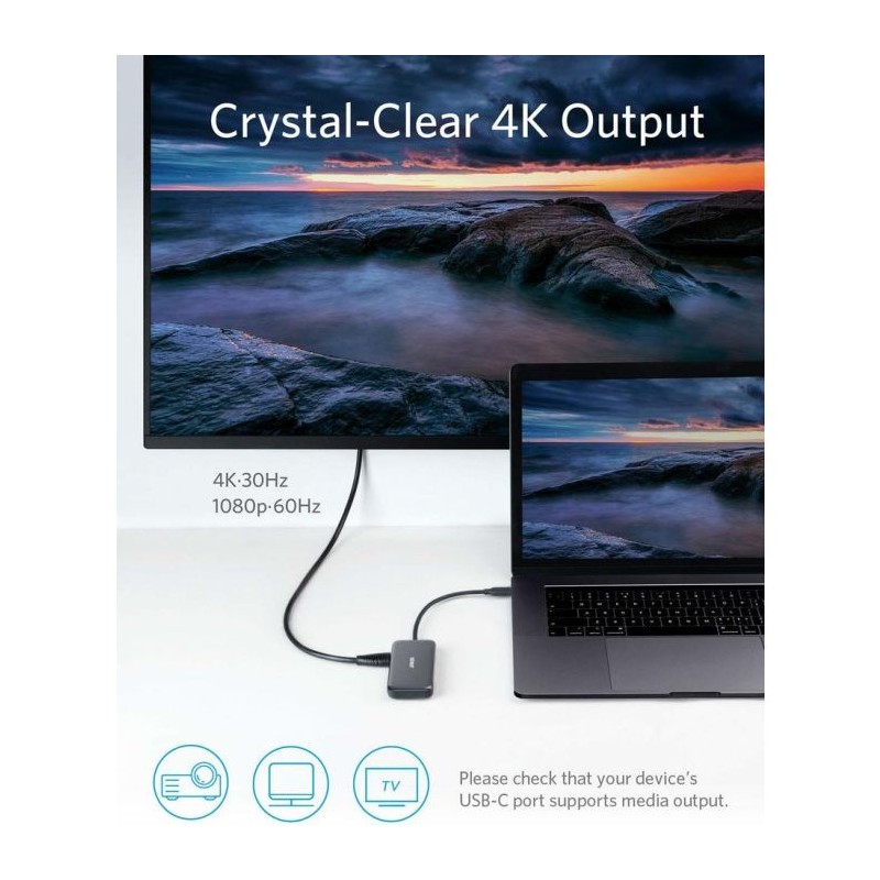 Anker USB-C Hub 5v1 4K, A8334HA1