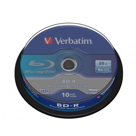 Mediji Blu-Ray Verbatim 25GB 6x White Blue Surface, Cake-10 (43742)