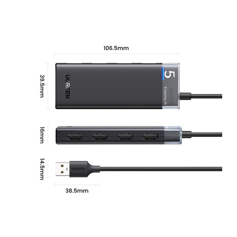 USB Hub Ugreen CM653 4-port, USB 3.0