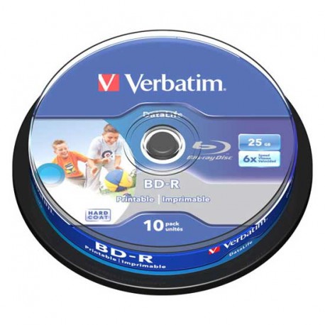 Mediji Blu-Ray Verbatim DataLife 25GB BD-R 6x Spindle-10 InkJet NO ID (43804)