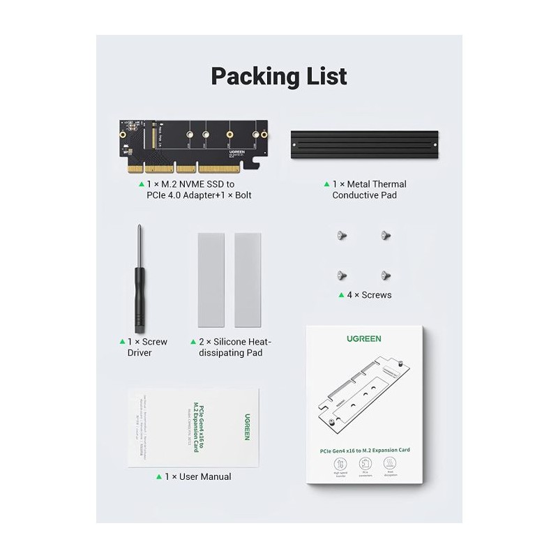Adapter s hladilnikom Ugreen M-Key, 30715