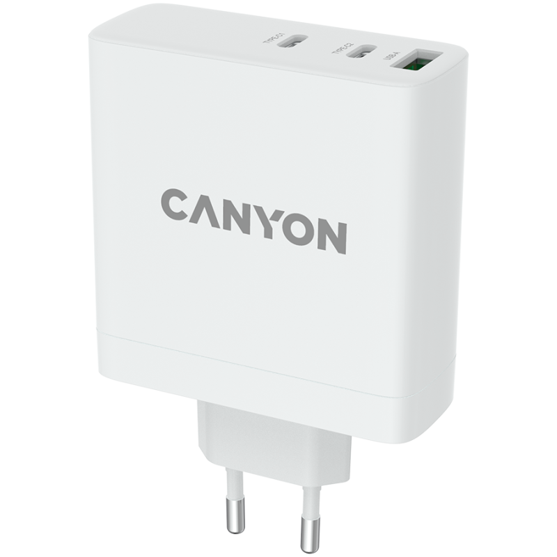 Stenski polnilec CANYON H-140-01, USB-A in 2x USB-C