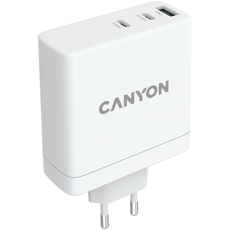 Stenski polnilec CANYON H-140-01, USB-A in 2x USB-C