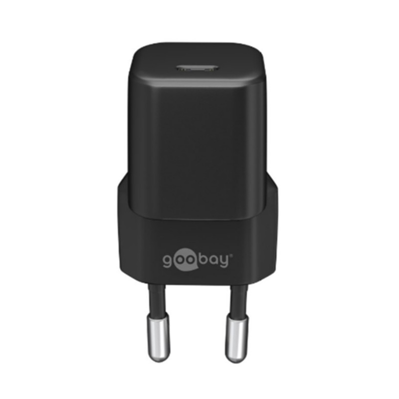 Napajalni adapter Goobay 30W USB-C PD GaN Fast Charger Nano, črn