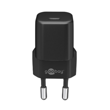 Napajalni adapter Goobay 30W USB-C PD GaN Fast Charger Nano, črn