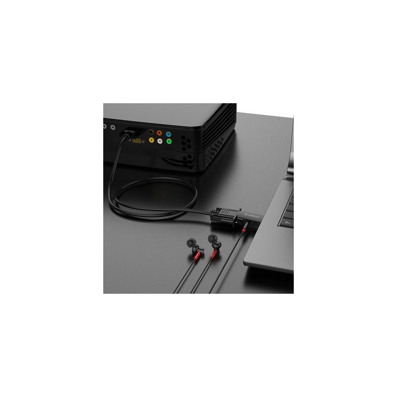 Adapter ORICO, HDMI v VGA + 3.5 mm