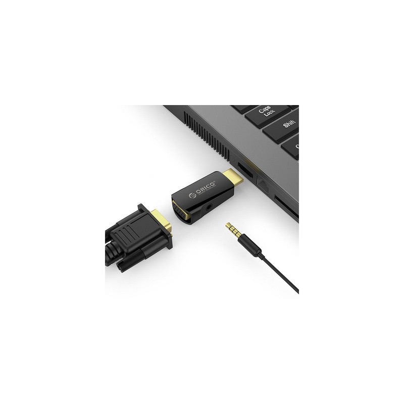 Adapter ORICO, HDMI v VGA + 3.5 mm