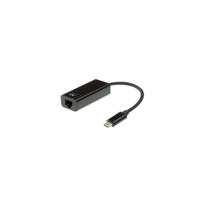 Adapter Ewent EW9828, USB-C v RJ45 Ethernet, črn