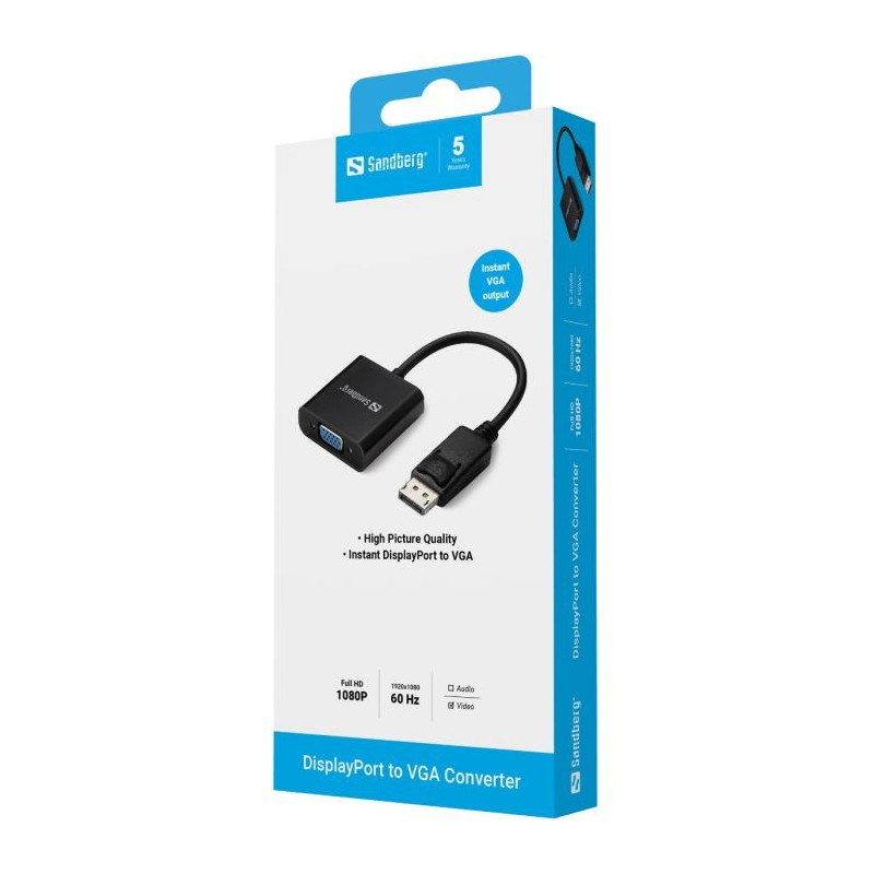 Adapter Sandberg 508-43, DisplayPort v VGA