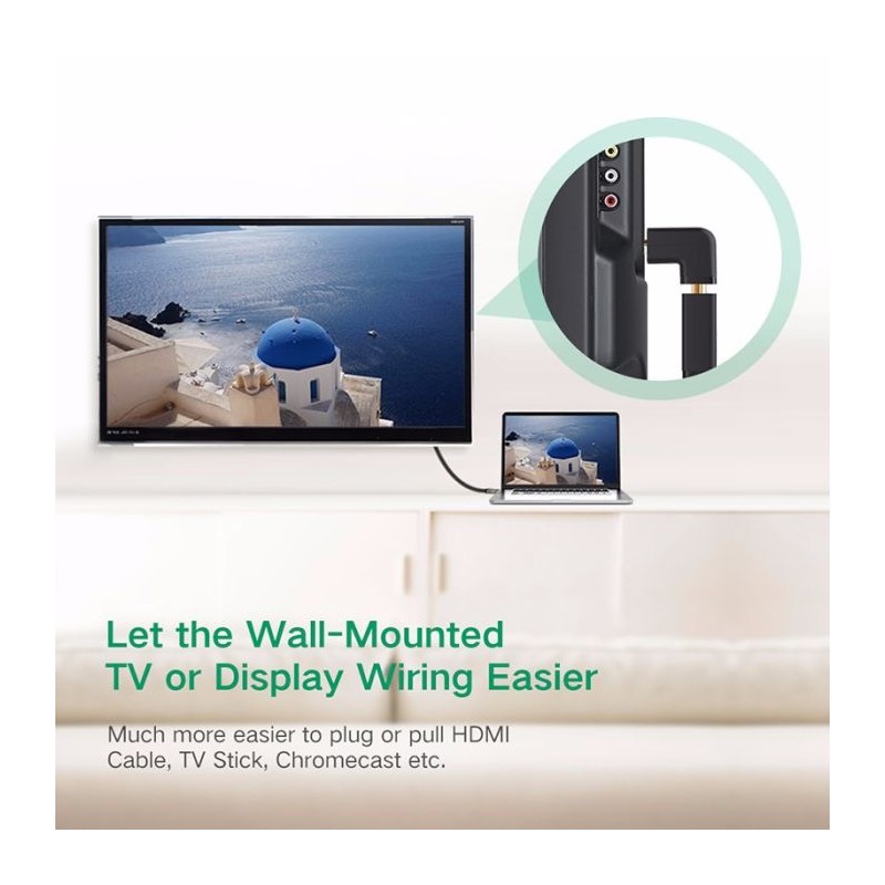 Adapter Ugreen 20110, HDMI moški na HDMI ženski, kotni