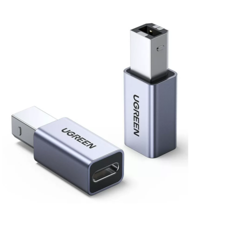 Adapter Ugreen 20120, USB-C ženski v USB-B, srebrn