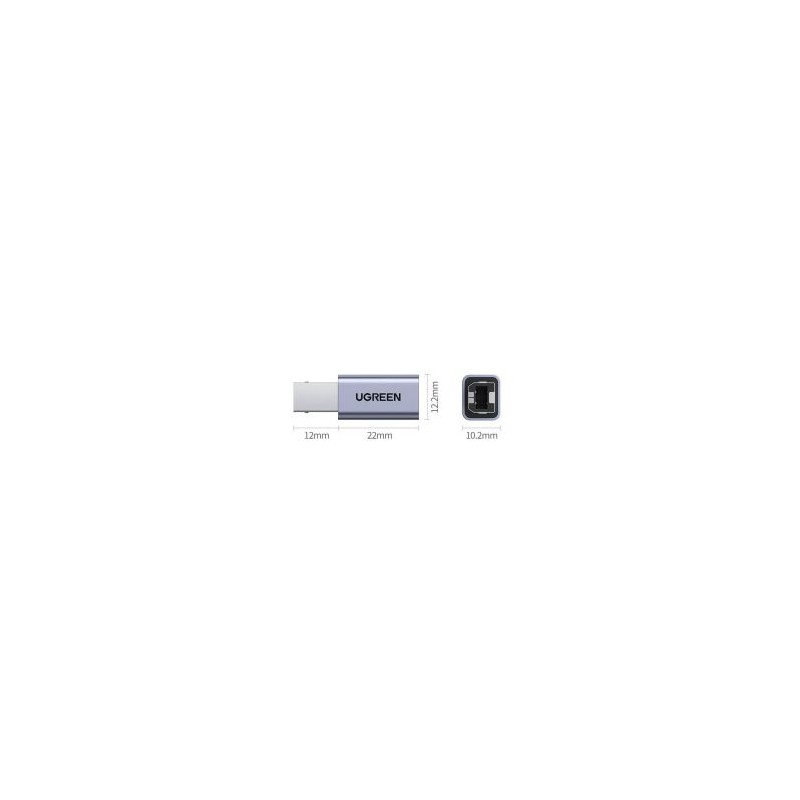 Adapter Ugreen 20120, USB-C ženski v USB-B, srebrn