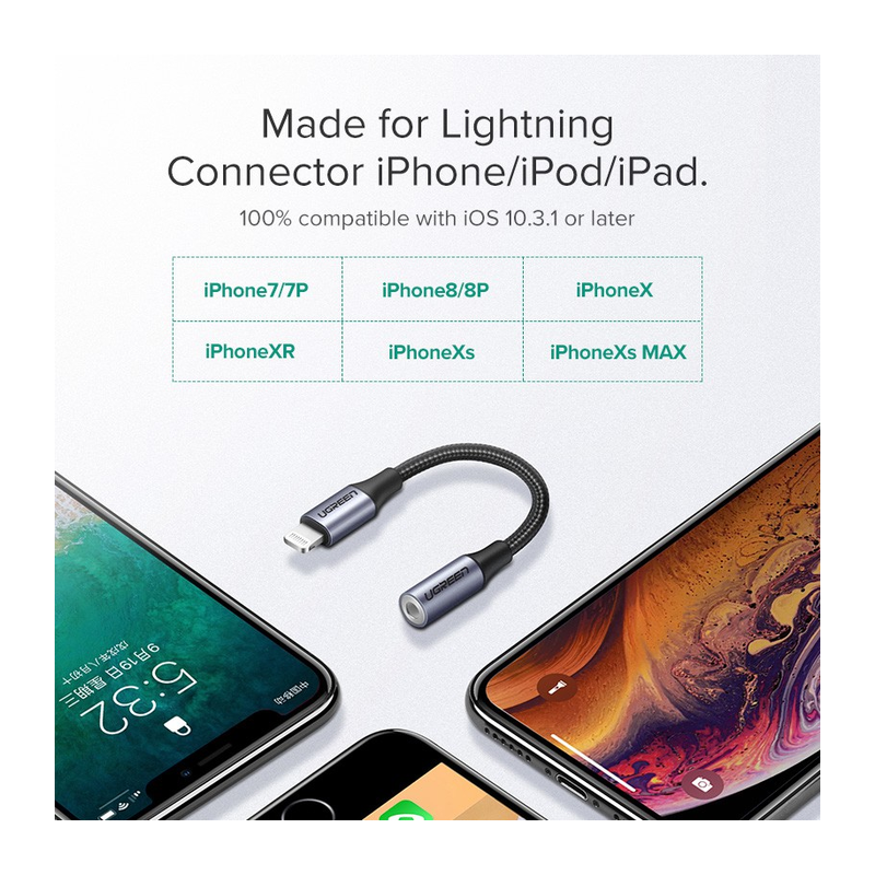 Ugreen adapter Lightning v avdio 3.5mm