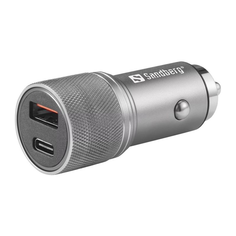 Sandberg avtomobilski polnilec 1xQC3.0 in 1xUSB-C 48W