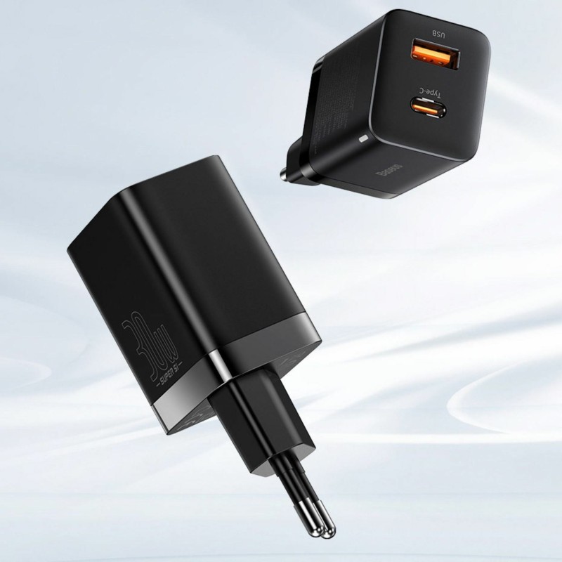 Baseus polnilec 30W USB/TipC QC Super pro črn CCSUPP-E01