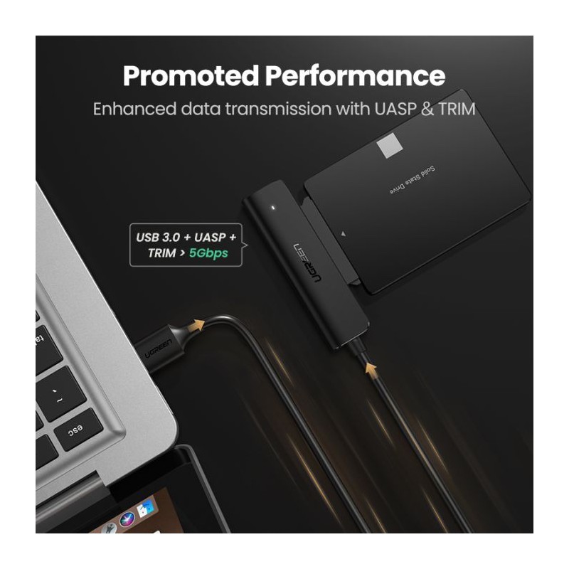 Adapter Ugreen za 2.5 HDD/SSD - SATA III na USB 3.2