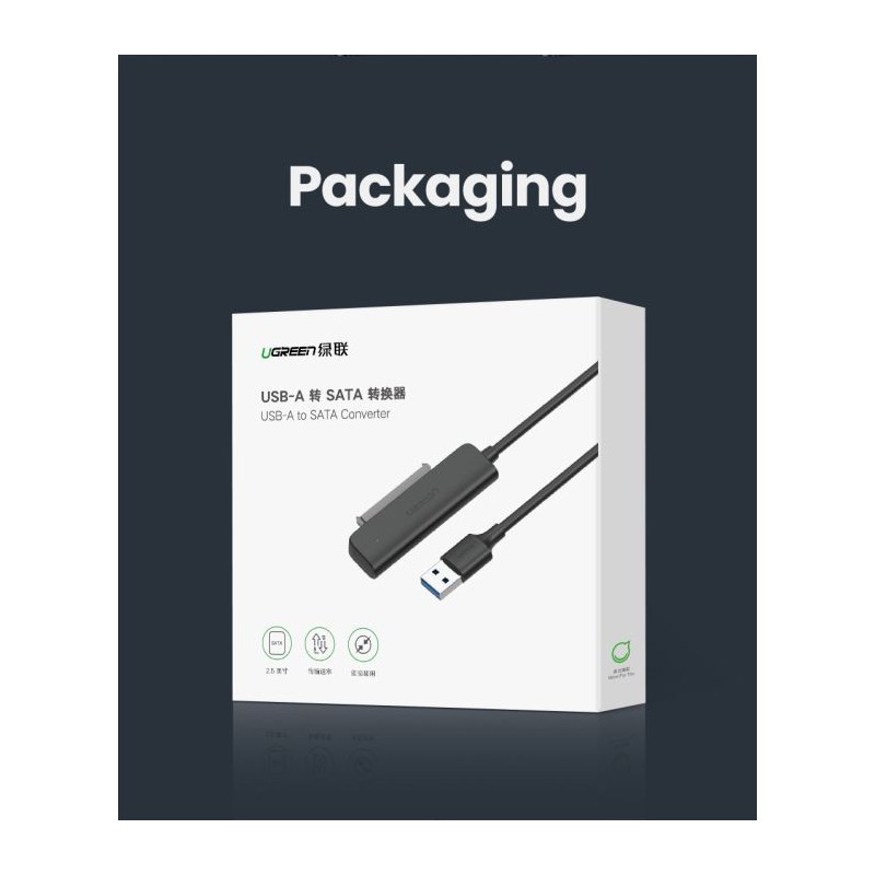 Adapter Ugreen za 2.5 HDD/SSD - SATA III na USB 3.2