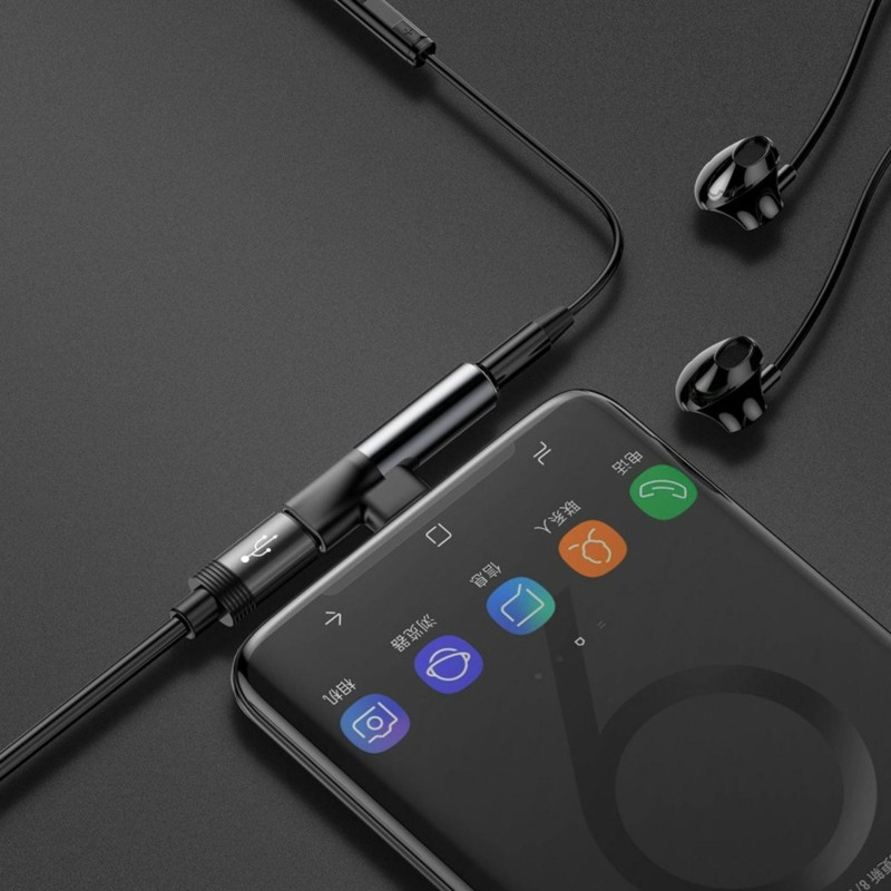 Adapter Baseus CATL41-01, USB-C na 3,5 mm stereo, črn