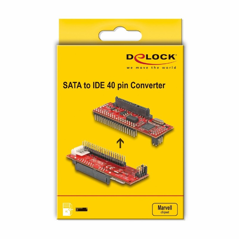 Adapter Delock 62510, SATA moški 22-pin na IDE moški 40-pin