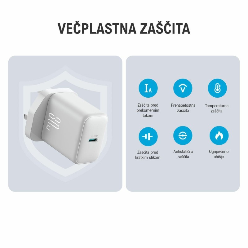 Polnilec Joyroom JR-TCF24, 30W, USB-C + bel kabel